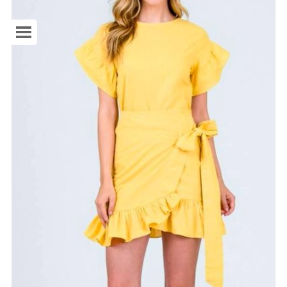 Yellow Wrap Dress